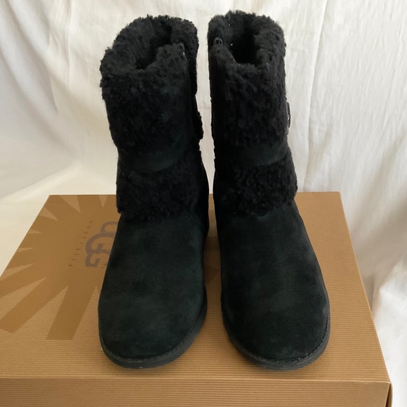 SALE 🎈UGG Blayre II Black Suede Buckle Boots NEW - Picture 5 of 14
